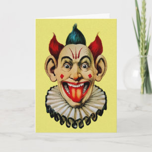 Creepy  Clown Birthday Card Feestdagen Kaart