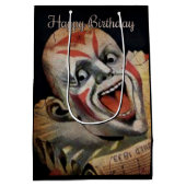 Creepy Clown Birthday Gift Bag Medium Cadeauzakje (Achterkant)