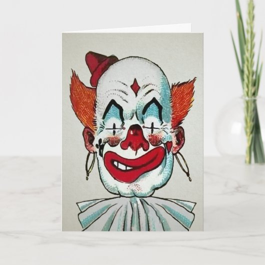 Creepy Clown Birthday-kaart Feestdagen Kaart (Voorkant)