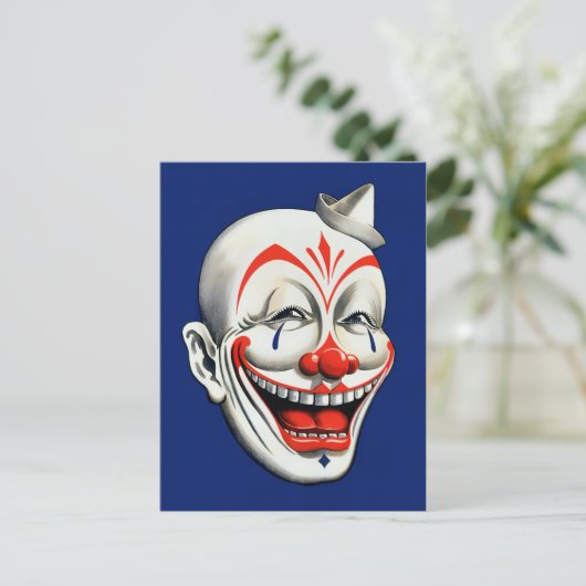 Creepy Clown Briefkaart (Staand voorkant)