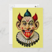 Creepy  Clown Briefkaart (Voorkant / Achterkant)