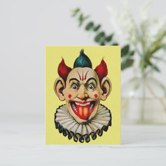 Creepy  Clown Briefkaart (Staand voorkant)