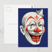 Creepy Clown Briefkaart (Voorkant / Achterkant)