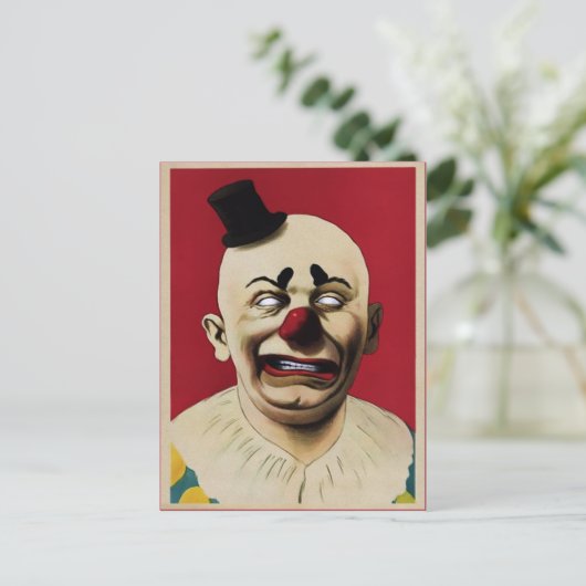 Creepy Clown Briefkaart (Staand voorkant)