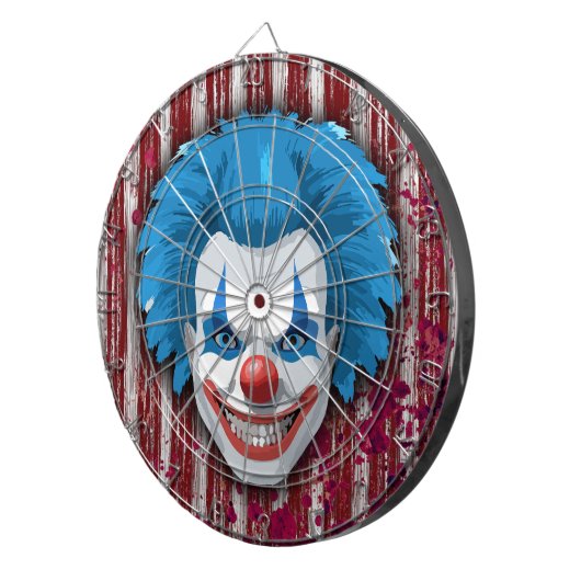 Creepy Clown Carnaval Halloween Dartbord (Voorkant Rechts)
