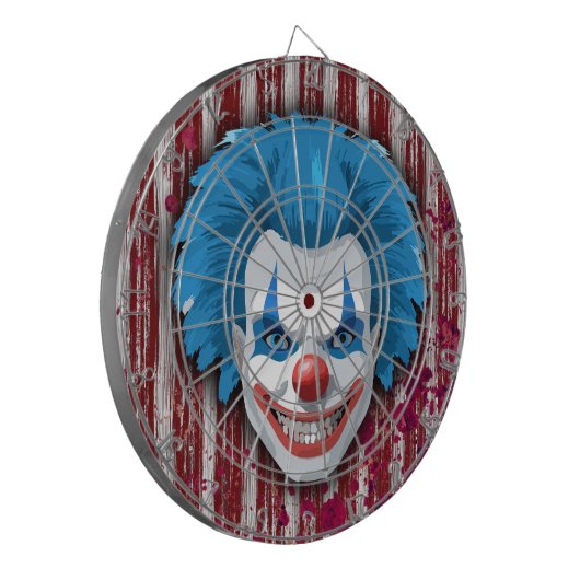 Creepy Clown Carnaval Halloween Dartbord (Voorkant Links)