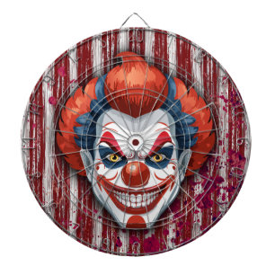 Creepy Clown Carnaval Halloween Dartbord