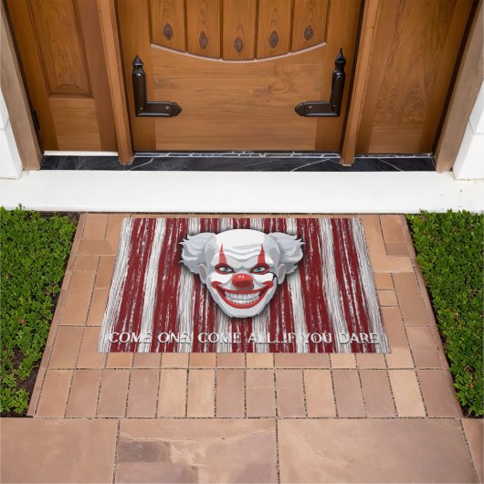 Creepy Clown Carnaval Halloween Deurmat (Buiten)