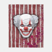 Creepy Clown Carnaval Halloween Fleece Deken (Voorkant)