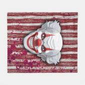 Creepy Clown Carnaval Halloween Fleece Deken (Voorkant (Horizontaal))