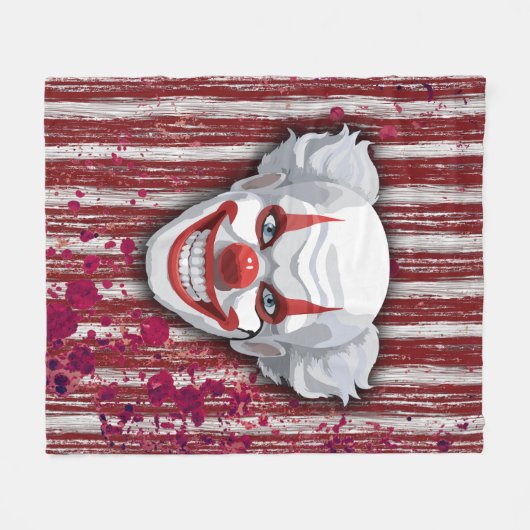 Creepy Clown Carnaval Halloween Fleece Deken (Voorkant (Horizontaal))
