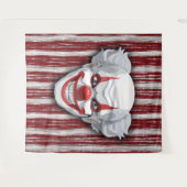 Creepy Clown Carnaval Halloween Foto Achtergrond Wandkleed (Voorkant (horizontaal))