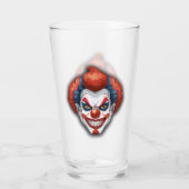 Creepy Clown Carnaval Halloween Glas (Achterkant)