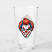 Creepy Clown Carnaval Halloween Glas (Voorkant)