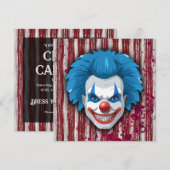 Creepy Clown Carnaval Halloween Kaart (Voorkant / Achterkant)