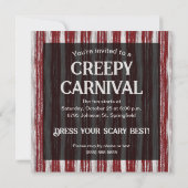 Creepy Clown Carnaval Halloween Kaart (Achterkant)