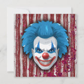 Creepy Clown Carnaval Halloween Kaart (Voorkant)