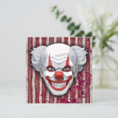 Creepy Clown Carnaval Halloween Kaart (Staand voorkant)