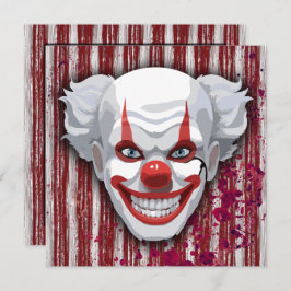 Creepy Clown Carnaval Halloween Kaart