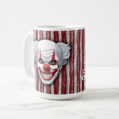 Creepy Clown Carnaval Halloween Koffiemok (Voorkant links)