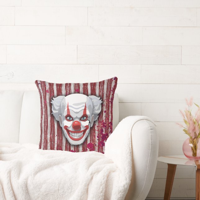 Creepy Clown Carnaval Halloween Kussen (Bank)