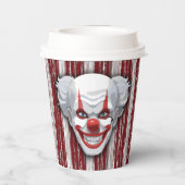 Creepy Clown Carnaval Halloween Papieren Bekers (Achterkant)