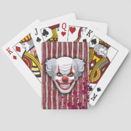 Creepy Clown Carnaval Halloween Pokerkaarten