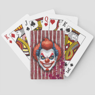 Creepy Clown Carnaval Halloween Pokerkaarten
