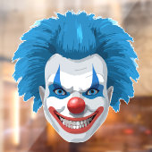 Creepy Clown Carnaval Halloween Raamsticker (Vel 2)