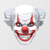 Creepy Clown Carnaval Halloween Raamsticker (Vel)