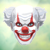 Creepy Clown Carnaval Halloween Raamsticker (Vel 3)