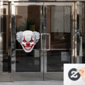 Creepy Clown Carnaval Halloween Raamsticker (Kantoordeur)