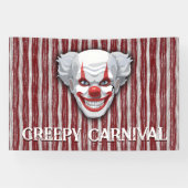 Creepy Clown Carnaval Halloween Spandoek (Horizontaal)