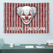 Creepy Clown Carnaval Halloween Spandoek (Beurs)