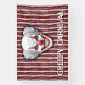 Creepy Clown Carnaval Halloween Spandoek (Verticaal)