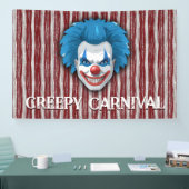 Creepy Clown Carnaval Halloween Spandoek (Beurs)