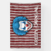 Creepy Clown Carnaval Halloween Spandoek (Verticaal)