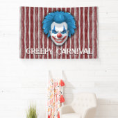 Creepy Clown Carnaval Halloween Spandoek (Insitu)