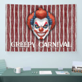 Creepy Clown Carnaval Halloween Spandoek (Beurs)