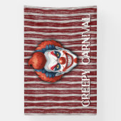 Creepy Clown Carnaval Halloween Spandoek (Verticaal)