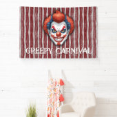 Creepy Clown Carnaval Halloween Spandoek (Insitu)