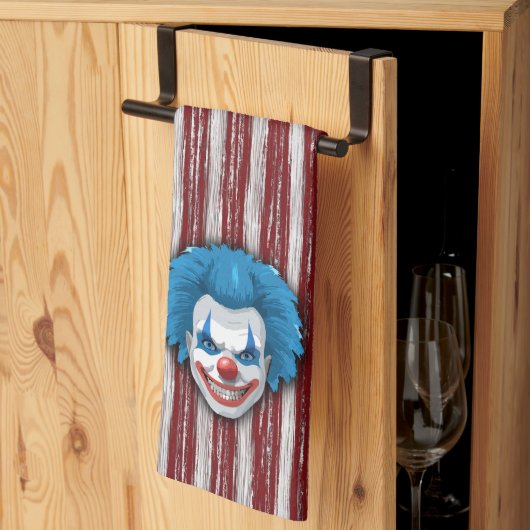 Creepy Clown Carnaval Halloween Theedoek (Derde Gevouwen)