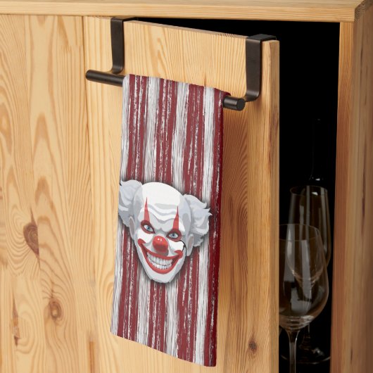 Creepy Clown Carnaval Halloween Theedoek (Derde Gevouwen)
