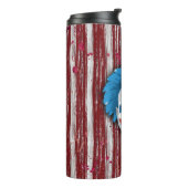 Creepy Clown Carnaval Halloween Thermosbeker (Gedraaid links)