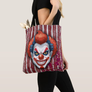 Creepy Clown Carnaval Halloween Tote Bag