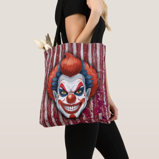 Creepy Clown Carnaval Halloween Tote Bag (Dichtbij)