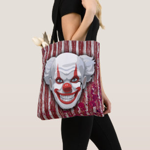 Creepy Clown Carnaval Halloween Tote Bag