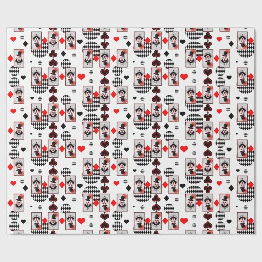 Creepy Clown Circus Horror Halloween Cadeaupapier (Vlak)