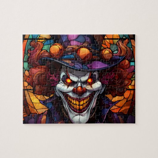 Creepy Clown Demon Halloween Legpuzzel (Horizontaal)