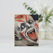 Creepy Clown Face Briefkaart (Staand voorkant)